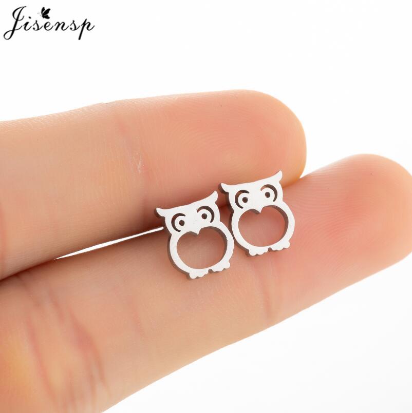 Multiple Mini Stainless Steel Bird Jewelry Earrings  Trend For Women Girls Cute Crane Parrot Bee Hummingbird Studs oorbellen