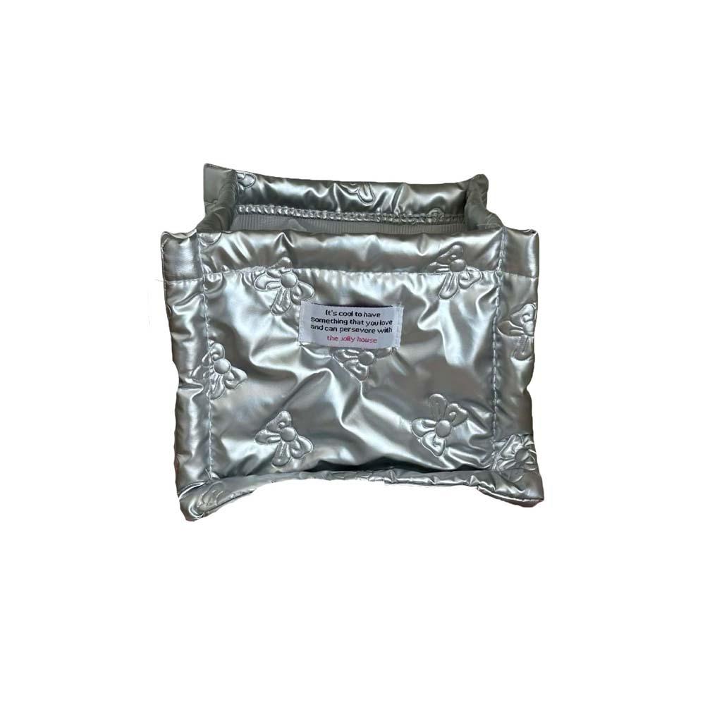 

Protective Case Cosmetic Storage Bag Desktop Storage Makeup Brush Pouch Dormitory Silver-S