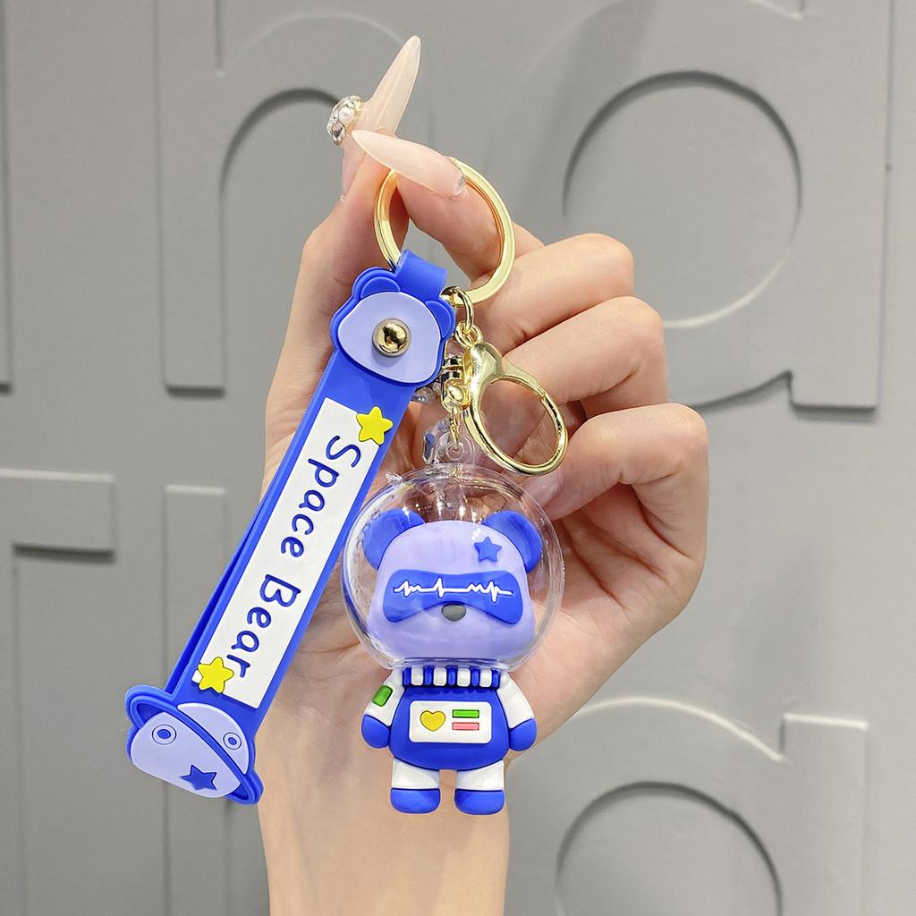 Adorable Space Bulldog Keychain Colorful Pvc Cartoon Accessories For All Occasions