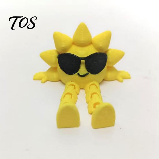 Creative Cartoon Action Figures Weather Gnome Figurine, 3D Printed Poseable Series Desk Toy, Portable Desktop Decoration Collectible Decor for Office,