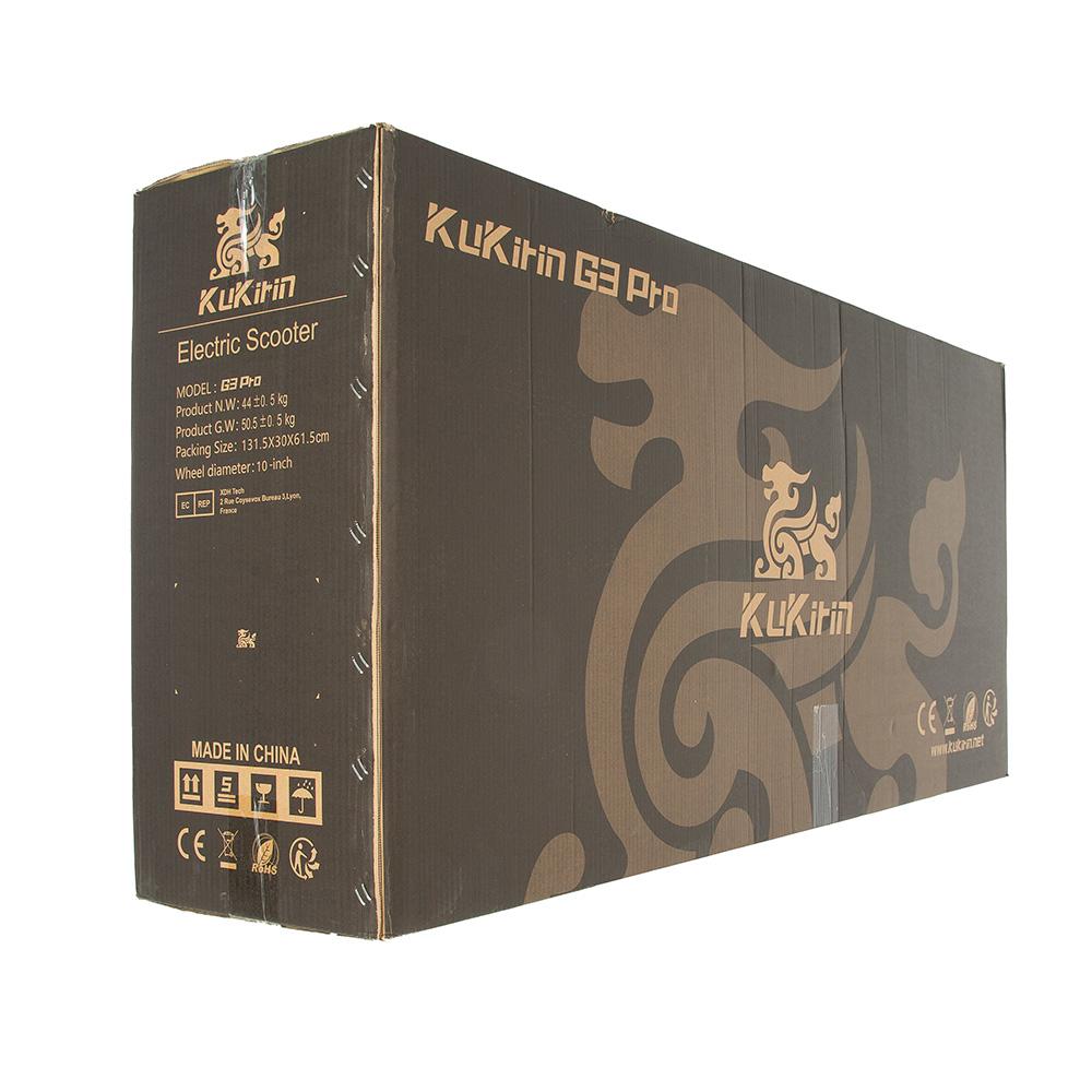 Elektrická kolobežka Skladacia Kukirin 10" 1200Wx2 Dvojmotorová Elektrická kolobežka pre dospelých 52V 23,4AH Maximálny dojazd 80 km Nosnosť 120 kg Čierna G3 Pro