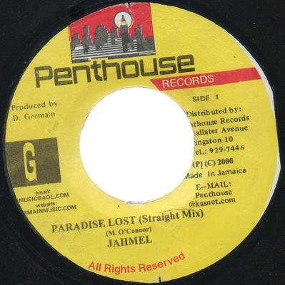 7inch Record JAHMEL - Paradise Lost NONE Penthouse Recor 2000 Jamaica Reggae, Ska & Dub Used