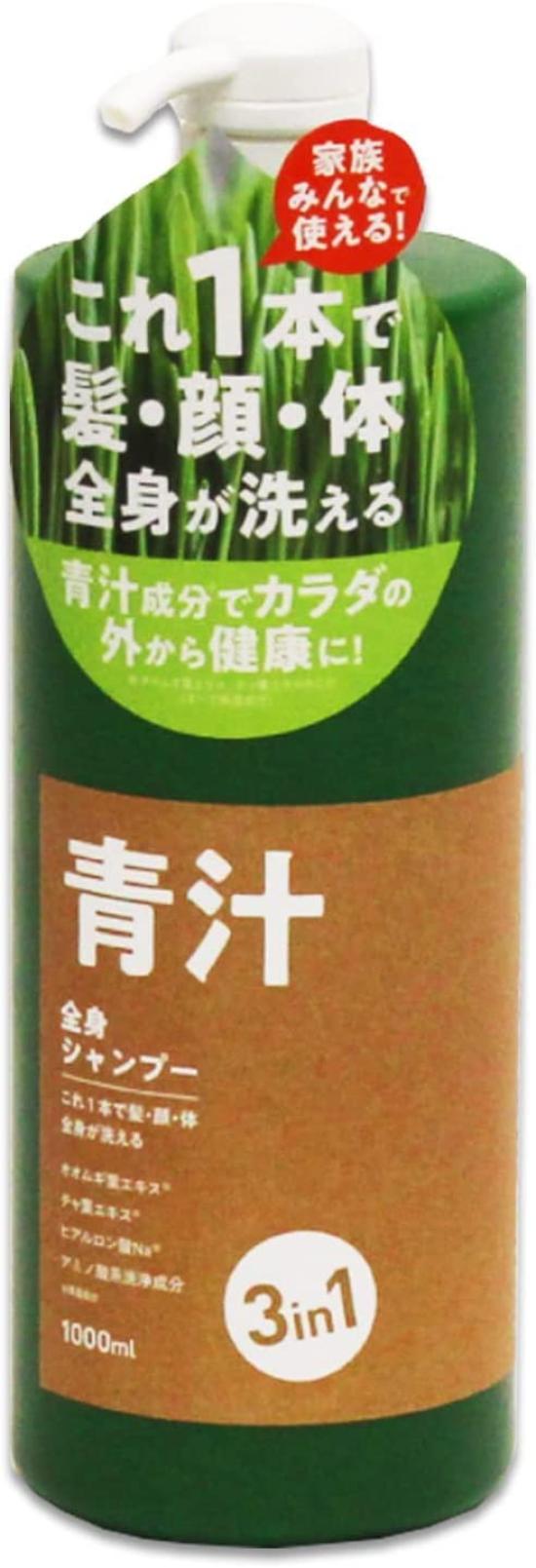 

Tokyo Deco Aojiru All-in-One Shampoo 1L Large Capacity 1000ml Made in Japan [1 bottle] 3-in-1 Shampoo [All-in-One Shampoo with Aojiru Ingredients]