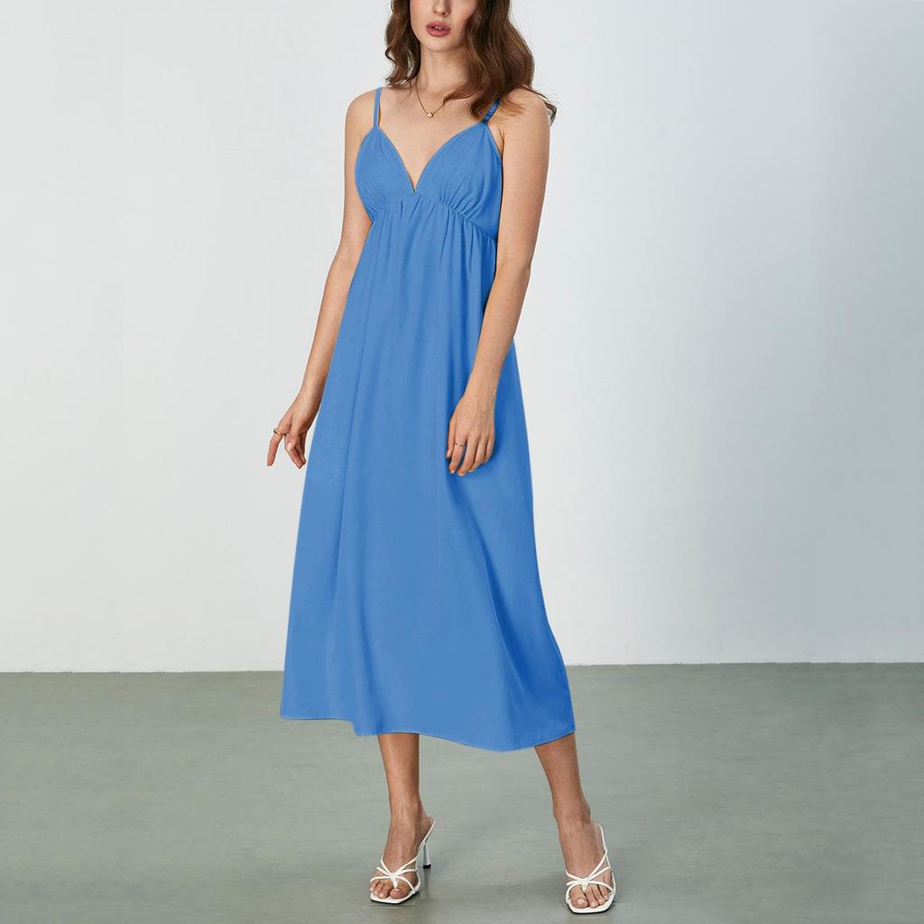 Damen Kurzarm Strandkleid Freizeitkleid
