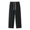 Men Elastic Waist Straight Leg Pants Casual Loose Drawstring Summer Trousers