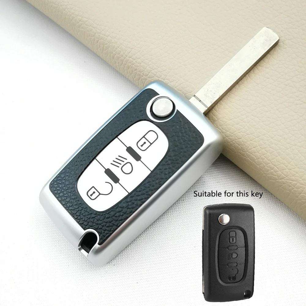 

Tpu Flip Remote Car Key Case Cover Protector Shell For Citroen C2 C3 C4 C5 C6 Xsara Berlingo For Peugeot 207 307 308 407 607
