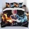 Anime My Hero Academia Izuku Deku Ložní souprava Tištěná s povlakem na polštář Měkký povlak na přikrývku Jednolůžko Dvojlůžko Královská Velikost