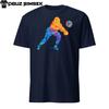 Abstract Colorful Silhouette Volleyball Player Unisex T-Shirt Splash Design