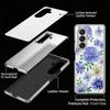 Retro Leaves Flowers Case For Samsung Z Fold 8 Ultra 7 6 5 Hybrid 3in1 Leather Skin Plating Folding Phone Cover For Galaxy Z Fold8 Fold7 Fold6