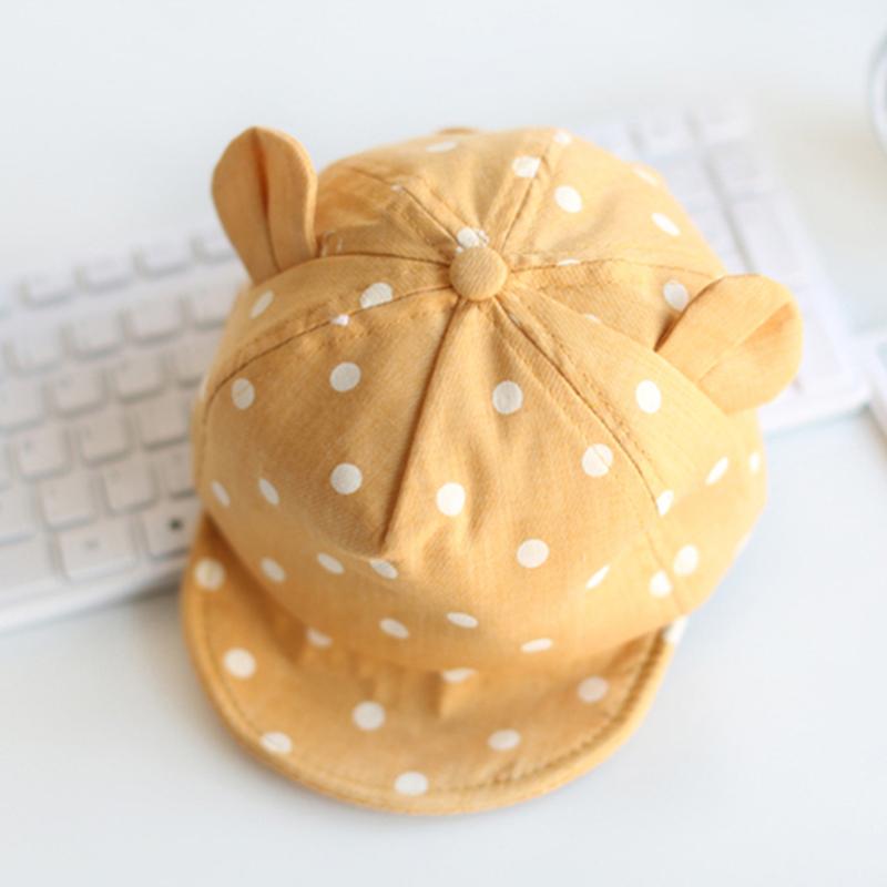 Baby Hüte Sommer Kinder Baumwolle Schirmmütze Kleinkind Nette Dot Mädchen Jungen Hut Kind Nette 3D Ohr Baseball Caps Infant weiche Sonnenhut
