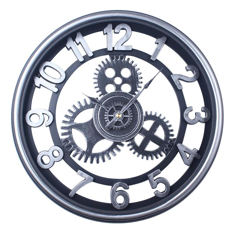 

38CM Retro Industrial Style Gear Decoration Bar Cafe Wall Decoration Pendant Internet Cafe Gear Clock Background Wall 38CM style 4
