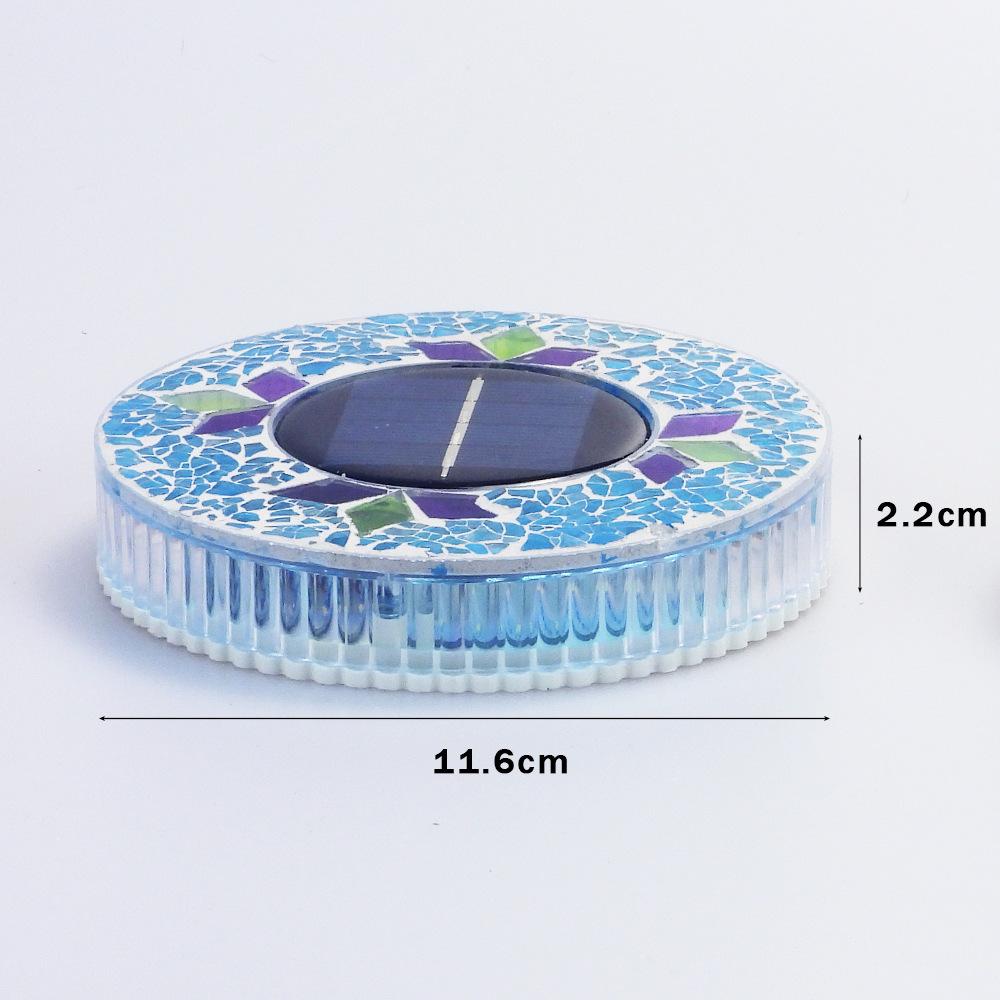 Solar Ground Light Mosaic ABS LED In‑Ground Lamp for Garden Lawn Yard Decoration