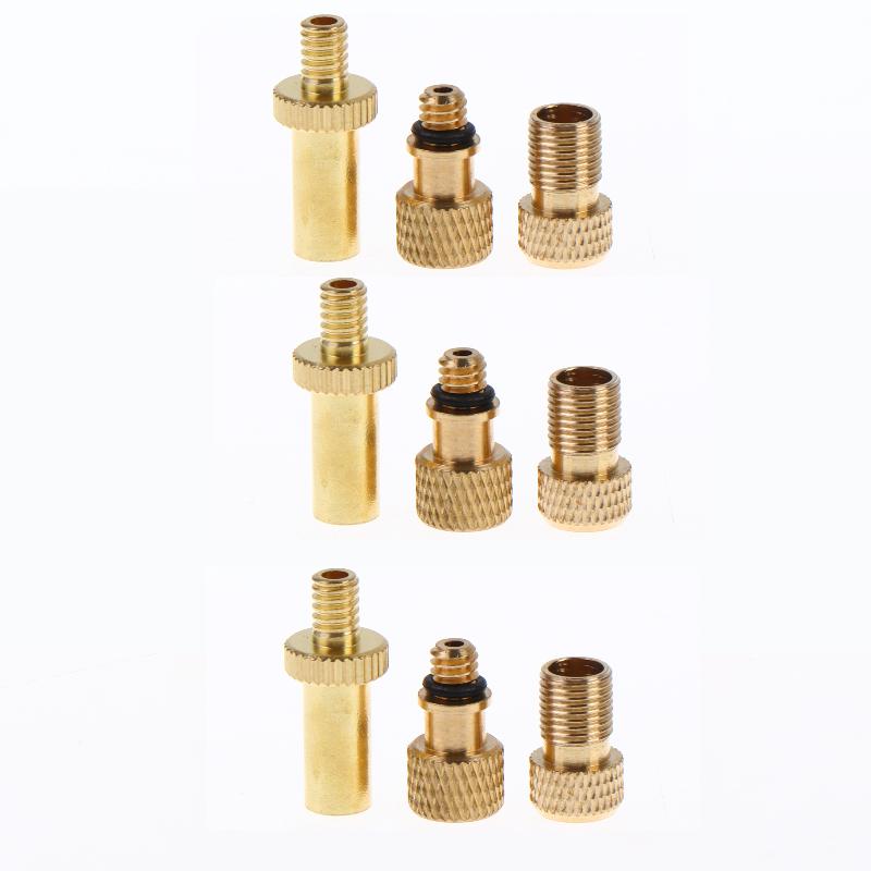 Universal Brass Bicycle Valve Adapter Presta Schrader Dunlop Converter Multi-Type Inflation Adaptor For Bike Pump Inflation