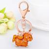 Zircon Zodiac Horse Pendant Exquisite New Year Pendant Sweet Horse Year Keychain  Car Key Ring