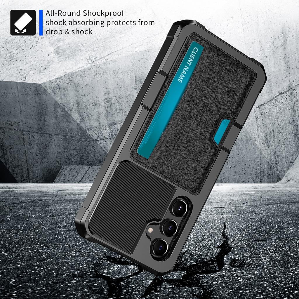 ZM02 For Samsung Galaxy A35 5G Card Slot Four Corner Shockproof Phone Case