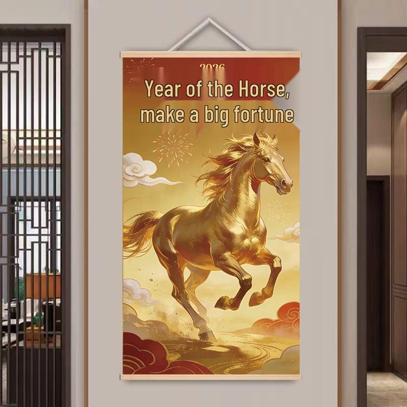 Purple Energy of the East: Auspicious Success Painting for Living Room, Entryway, Office, or TV Wall