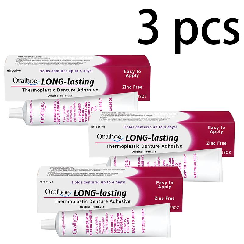 Oralhoe Haftcreme für Prothesen 28g 24-Stunden sicherer Halt + Komfortabel und unsichtbar! Geeignet für Voll-/Teilprothesen
