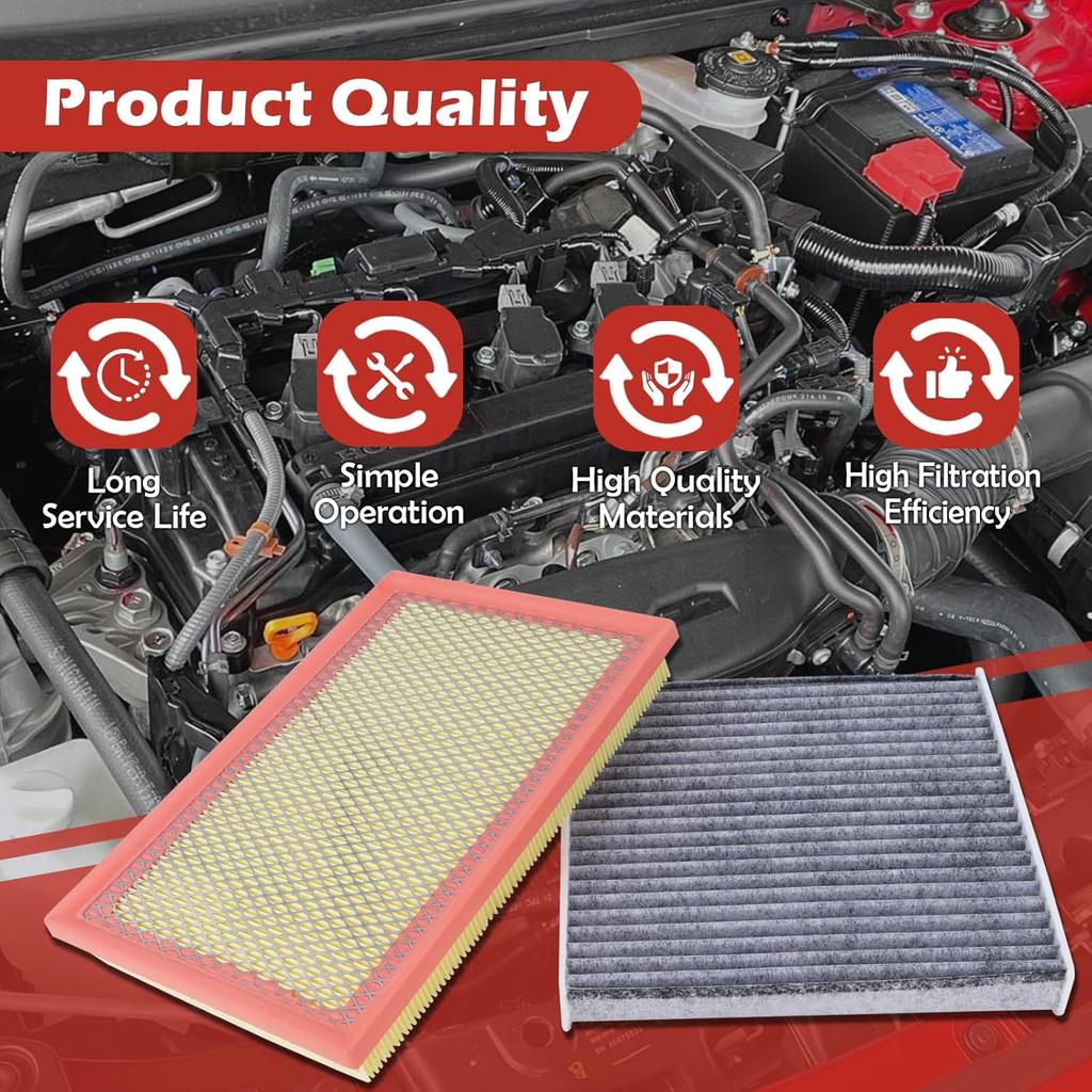 CA10677 Engine Air Filter And CF10285 Cabin Air Filter Kit Compatible With 2013-2018 Toyota RAV4 Avalon Lexus ES300H 2012-2017 Camry 2010-2012 HS250H