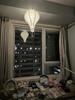 Ins Fabric Hot Air Balloon+String Lights Nordic Children's Room Handmade Wall Hanging Balloon Lampshade Decoration Accessories