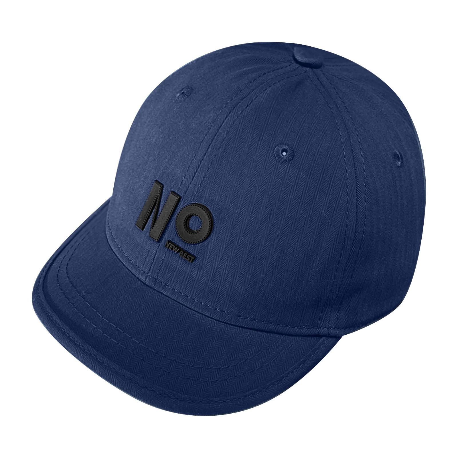 

Короткая мягкая кепка с буквами для детей, стильная маленькая бейсболка для весны и лета One Size тёмно-синий