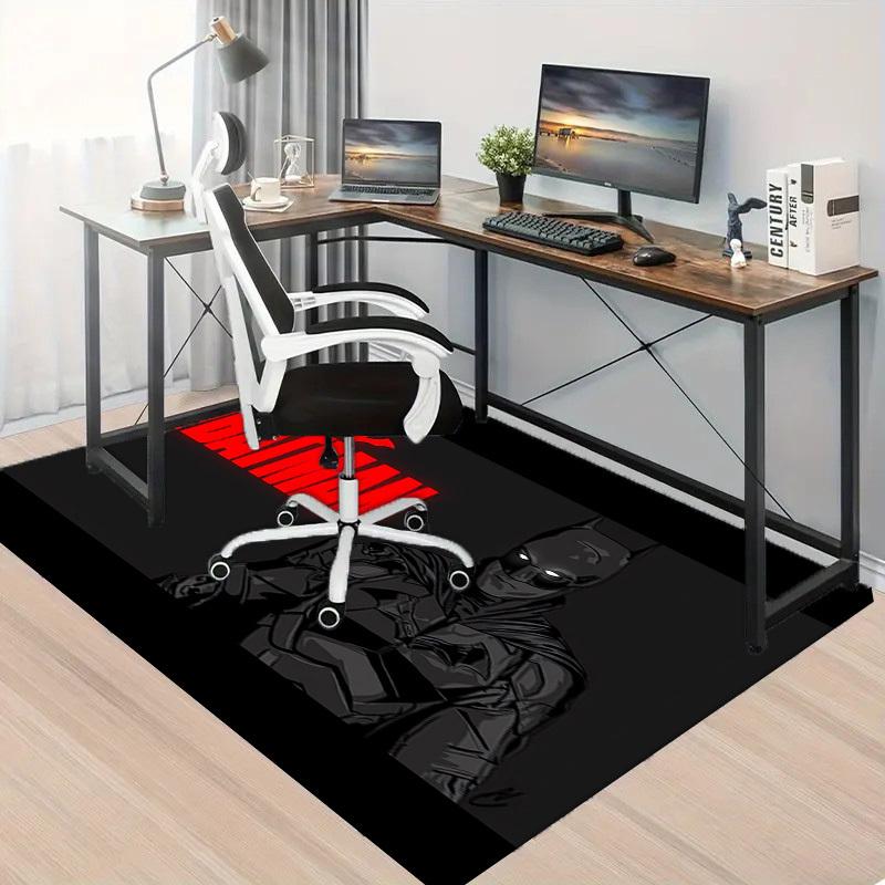 1pc Office Carpet Chair Mats The Batman: Dark Knight Armor Perfect for Office Chairs, Living Rooms, Or Bedrooms,Polyester Carpet.HDT191
