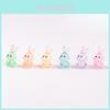 Adorable Cartoon Glow-in-the-dark Resin Rabbit Decorative Figurine For Desk