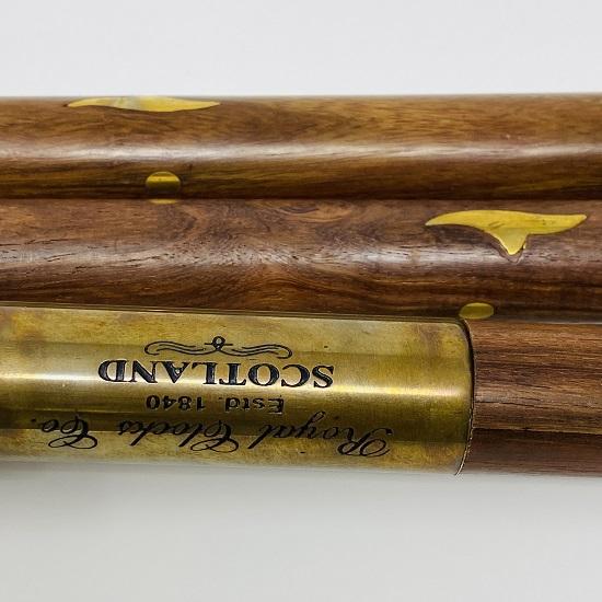 Messing & Holz Uhrengriff Spazierstock Gehstock – Nautisches Design, 95 cm