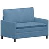 2 Piece Sofa Set Blue Fabric