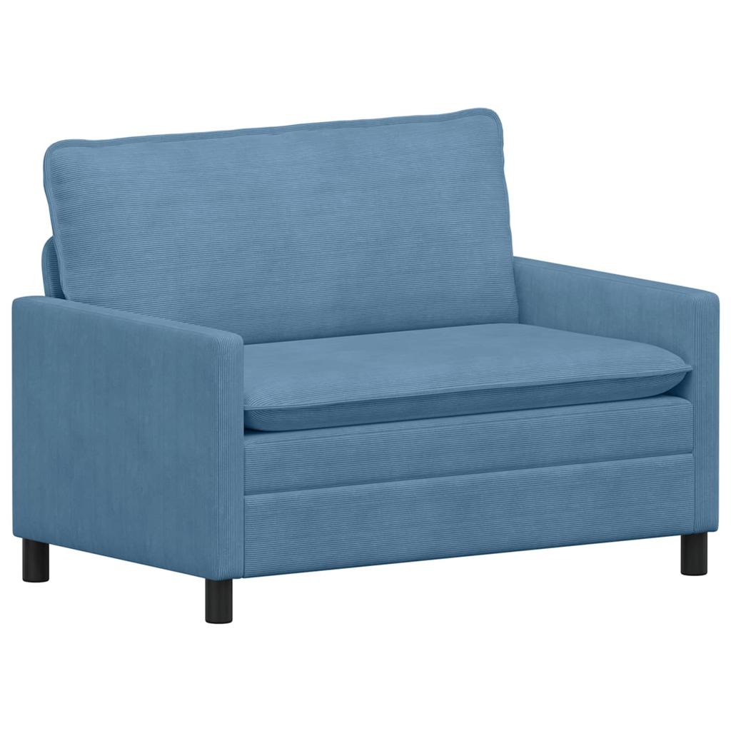2 Piece Sofa Set Blue Fabric