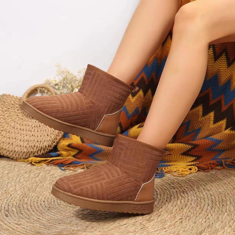New Winter New Thick-soled Velvet Thickened Snow Boots Women's Warm Towel Short Boots Cotton Shoes Women