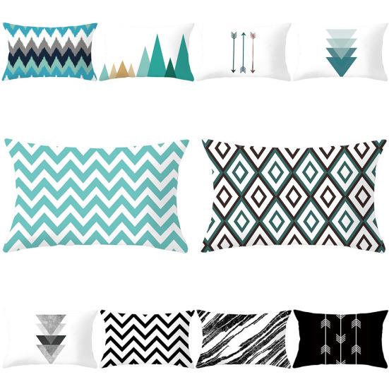 Geometric Circle Triangle Wave Pillow Case Cushion Cover Sofa Bed Car Cafe Decor