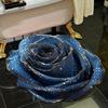 3D Flower Floor Mat Realistic Rose Lotus Area Rug Anti-Slip Decorative Flower Bathroom Rug for Living Room Bedroom Kitchen