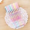 6PCs 6 In 1 Drawing Highlighter Colorful Ink Marker Gouache Color Pens Gel Pen Rainbow Color