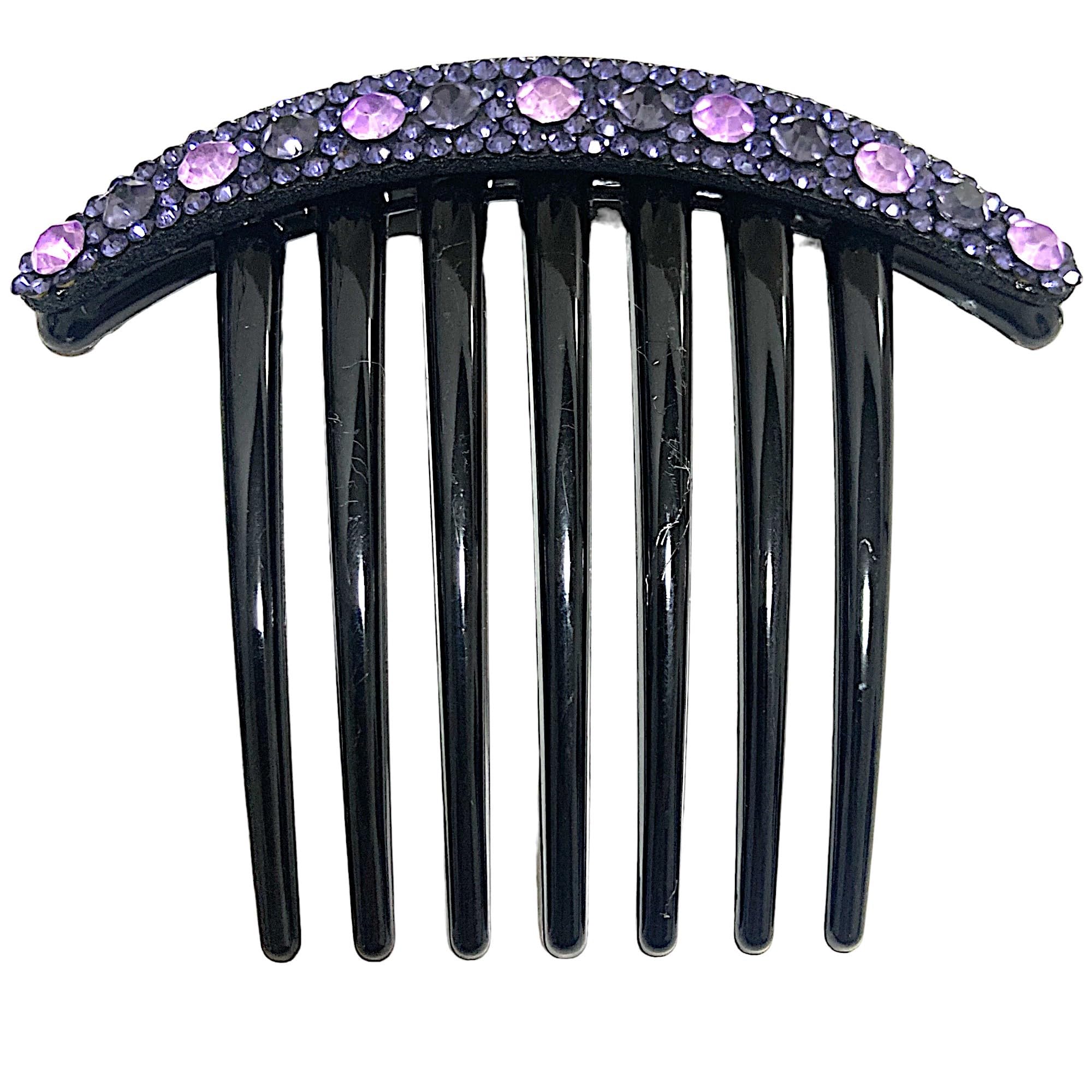 

Гребень для волос со стразами для вечера Легкая и простая укладка волос для сверкающей хрустальной заколки для волос для вечера Простой полувзрослый волос Легко стильный и фиолетовый