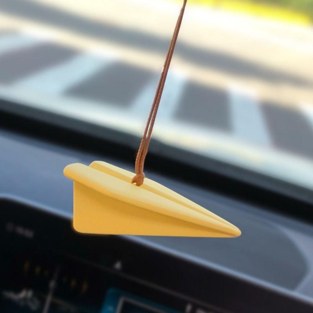 Paper Airplane Car Rearview Mirror Pendant Aroma Diffuser Stone Car Hanging  Gift