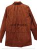 Pánské hnědé měkké semišové sako z jehněčí kůže ručně vyráběné módní neformální formální