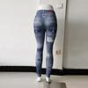 Yoga Pants Women Printed Denim Skinny Hip Lifting Bottom Pants Quick Dry High Waist Stretch Running Sports Fitness Pants