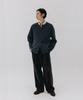 Blankroom Bold Round Cardigan_Melange Charcoal