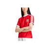 Adidas Adicolor T-shirt w prążki z 3 paskami Damskie Topy Karmazynowy IX5504