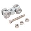 4 Wheel Pulley Assembly Stainless Steel Deep Groove Ball Bearing Roller Pulley for Small Trolley
