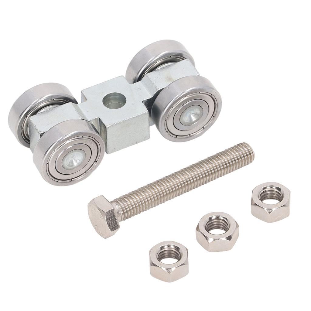 Ansamblu Scripete cu 4 Roți Oțel Inoxidabil Rulment cu Bile cu Canelură Adâncă Scripete cu Role pentru Cărucior Mic