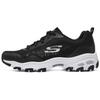 DLites 1.0 Mesh Synthetic Leather Lace-Up Low-Top Dad Sneakers Women Sneakers Black White 896027-BKW