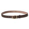 Halden (W) Gold Round Cowhide Leather Belt (T021_brown)