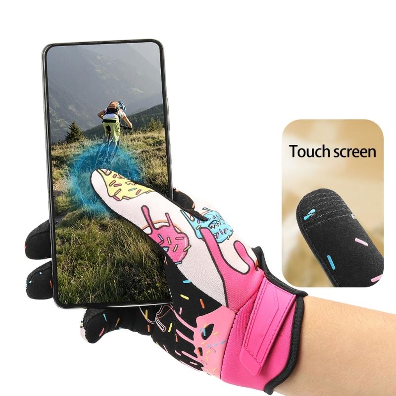 Cycling Gloves With Tactiles Touchscreens Tip Antislip Handlebars Control Enhances Durability For Trail Ride