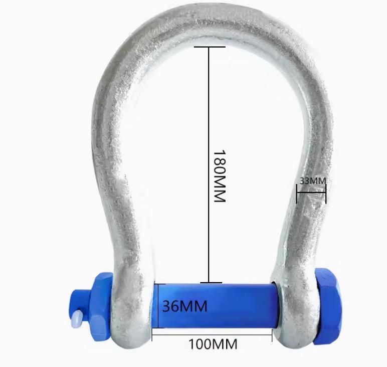 Enhanced U- and D-shaped magnetic lifting shackle with suction cup, high-strength, large opening, and designed for opposite sex applications.