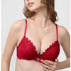 Damen-BH im französischen Stil, bestickter Spitzen-BH, Damen-Sammel-BH, roter BH, sexy Anti-Hänge-BH