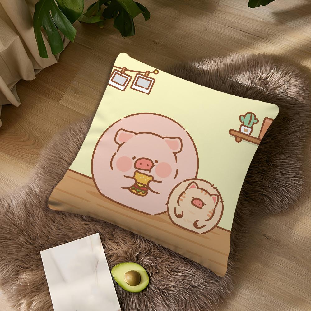 Cartoon Lulu Schwein Rosa Niedlich Lustig Kissen Für Schlafzimmer Auto Café Raum Weich und Wohnzimmer Sofa Dekorative Kissenhülle Hülle
