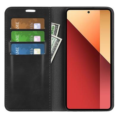 For Xiaomi Redmi Note 13 Pro 4G/Poco M6 Pro 4G Case Skin-Feel PU Leather Wallet Flip Phone Cover