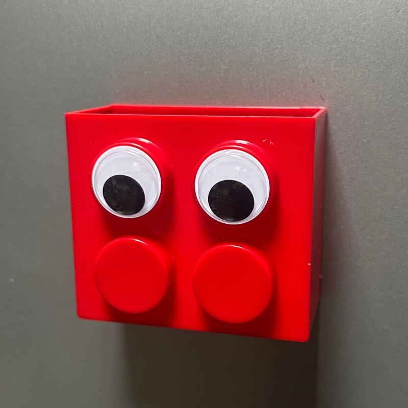 Sød Murstens Magnetisk Opbevaringsboks Køleskabsmagnet Holder Vægbeslag Penneholder Køleskabsorganisator Til Køkken Hjemmekontor Organisator