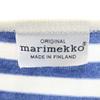 marimekko Border Pattern Long sleeve one piece 160 Blue x white Kid's Used